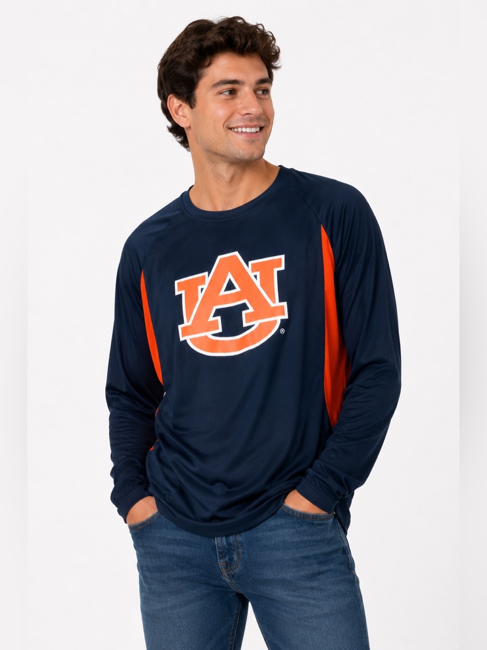 Auburn University Tigers Campus Unisex Heritage Long Sleeve T-Shirt Size Large